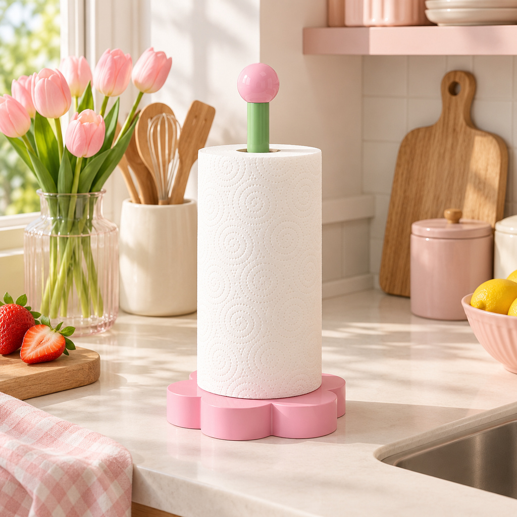 Tulip Wood Paper Towel Stand