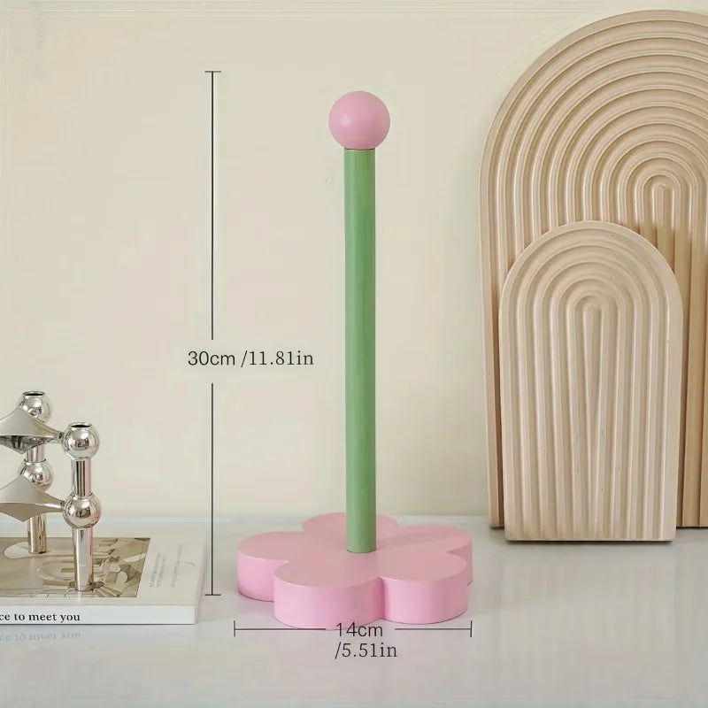 Tulip Wood Paper Towel Stand