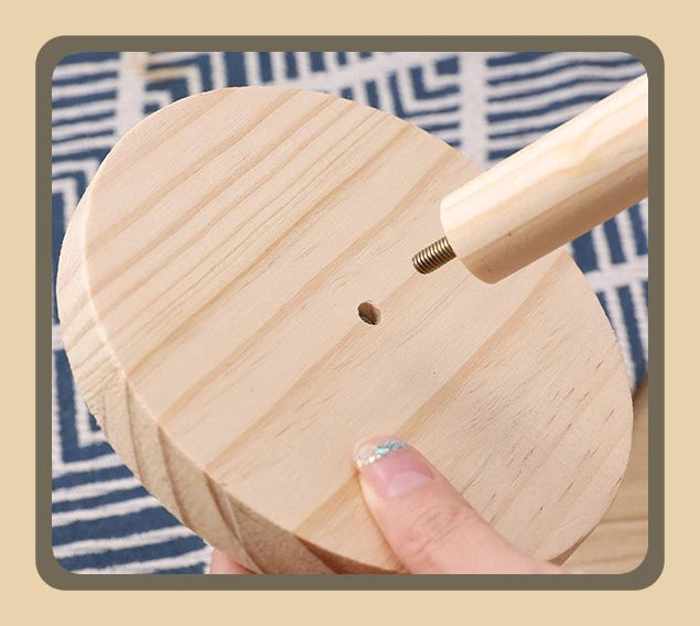 Flower Wooden Paper Towel Stand