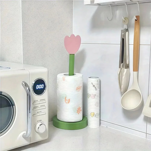 Tulip Wood Paper Towel Stand