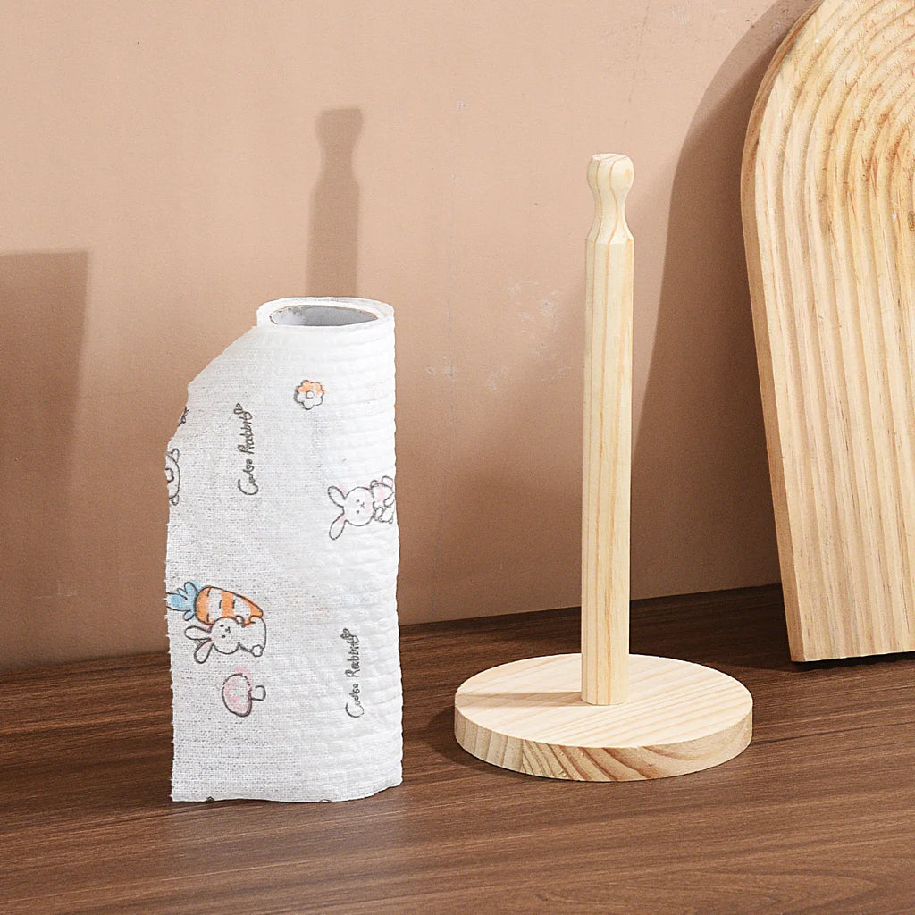 Flower Wooden Paper Towel Stand