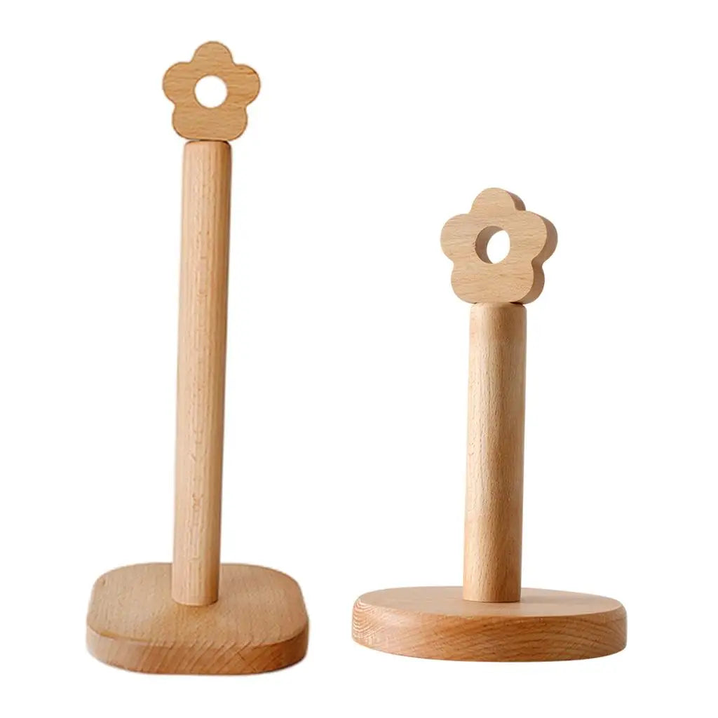 Flower Wooden Paper Towel Stand