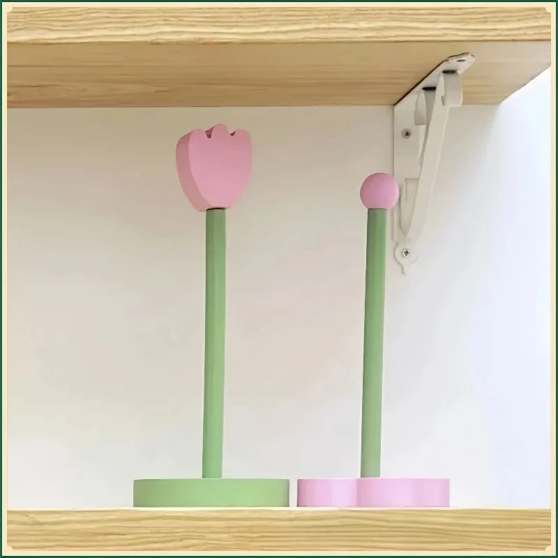 Tulip Wood Paper Towel Stand